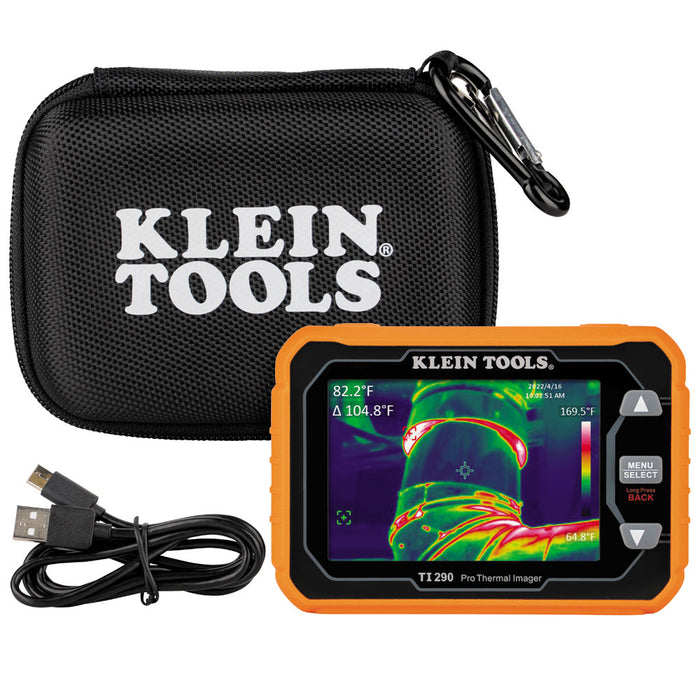 Klein Tools TI290 Rechargeable PRO Thermal Imaging Camera, Over 49000 Pixels, Wi-Fi Data Transfer, 3 Palettes, High / Low Temperature Points