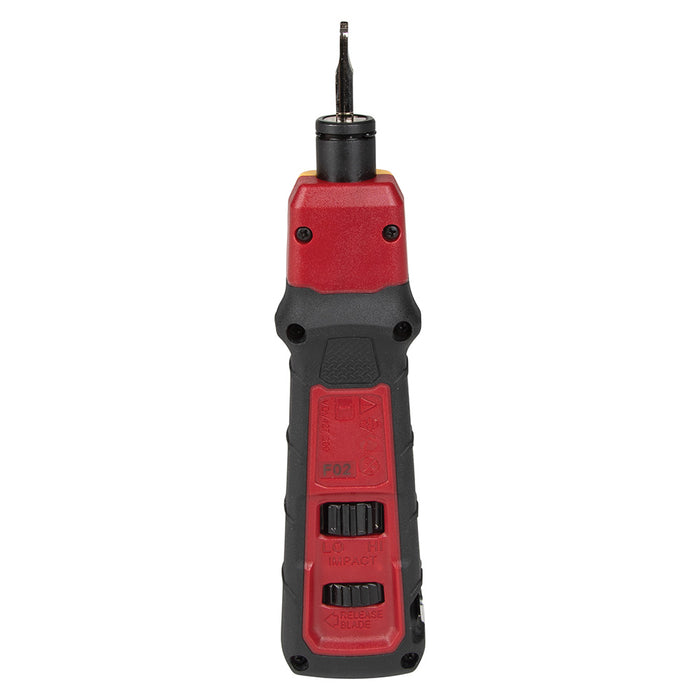 Klein Tools VDV427-300 Impact Punchdown Tool with 66/110 Blade, Reliable CAT Cable Connections, Adjustable Force, Includes Pick and Spudger