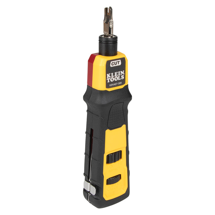 Klein Tools VDV427-300 Impact Punchdown Tool with 66/110 Blade, Reliable CAT Cable Connections, Adjustable Force, Includes Pick and Spudger