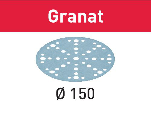 Festool Granat P60 Grit 6-Inch (150mm) Diameter Abrasive Sanding Discs (Pack of 50)
