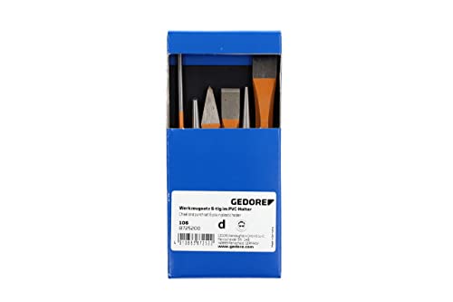 GEDORE 6-Piece Chisel and Punch Set in Plastic Holder