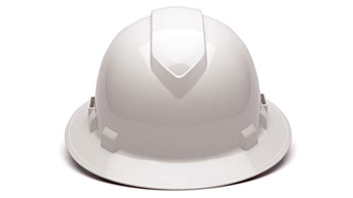 Pyramex Ridgeline Full Brim Hard Hat, Vented, 4-Point Ratchet Suspension