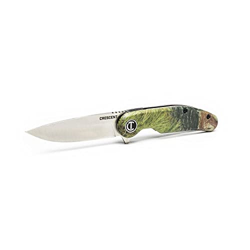 Crescent 3-1/4" Drop Point Composite Handle Camo Pocketknife