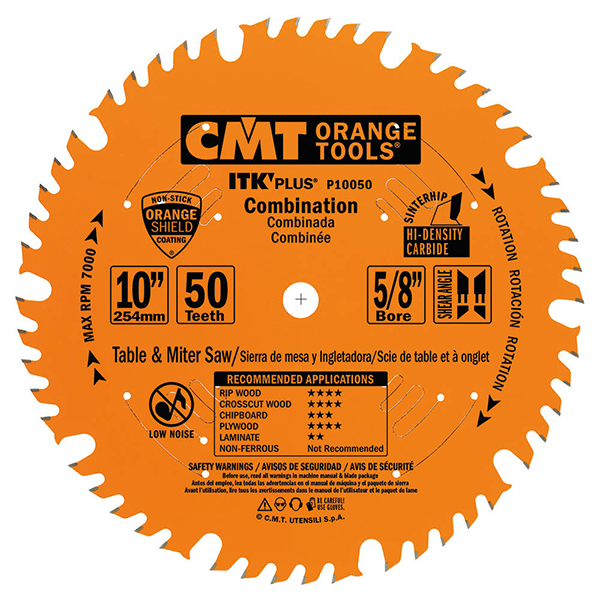 CMT 10-Inch ITK Plus Combination Circular Saw Blade