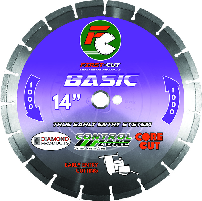 10" X .250 X 1" BASIC FIRST-CUT EARLY ENTRY BLADE WITH TRIANGLE KNOCKOUT & SKID PLATE BASIC1000 BOND