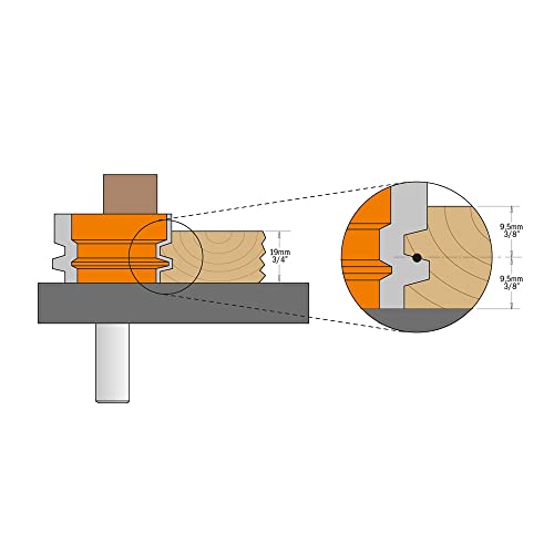 CMT Reverse Glue Joint Bit 1/2 In. Shank 1-3/4 In. Diameter