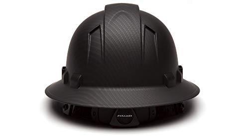 Pyramex Ridgeline Full Brim Hard Hat, Vented, 4-Point Ratchet Suspension