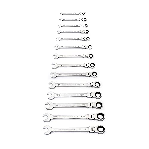 GEARWRENCH 14-Piece 90-Tooth 12 Point Wrench, Ratchet Flex Combo Set