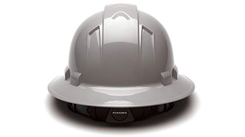 Pyramex Ridgeline Full Brim Hard Hat, 4-Point Ratchet Suspension