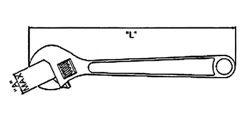 Wright Tool 9AG10 1-3/8" Max Capacity Cushion Grip Adjustable Wrench with Cobalt Finish, 10"