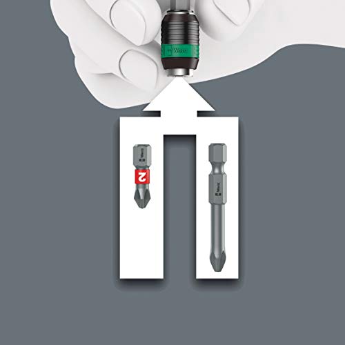 Wera Tools 416 R T-Handle Bitholding Screwdriver Rapidaptor, 1/4" x 45 mm, 05023404001
