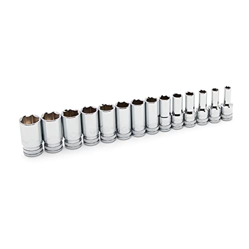 GEARWRENCH 14-Piece 3/8 In. Drive 6 Pt. Mid-Length Metric Socket Set