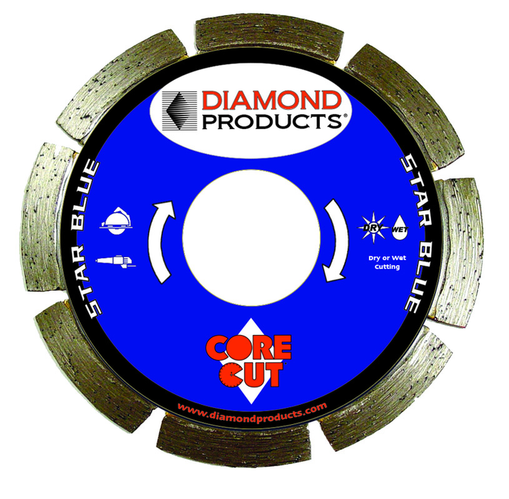 7"X.080XDIA-7/8" STAR BLUE SEGMENTED BLADE