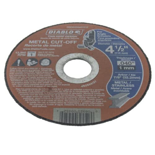 Diablo Tools 4-1/2" Metal Cut Off Disc w/Thin Kerf, Pack of 25