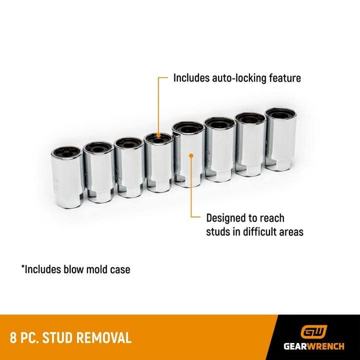 GEARWRENCH 8-Piece Stud Removal Set, SAE/Metric