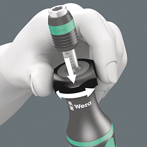 Wera Tools 7400 Series Hexagon Torque Screwdriver, Adjustable Torque Range