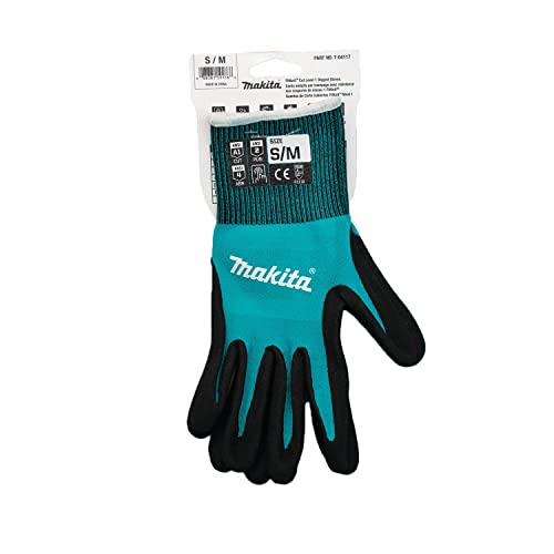 Makita FitKnit Gloves Cut Level 1 Nitrile Coated Dipped (1 Pair)