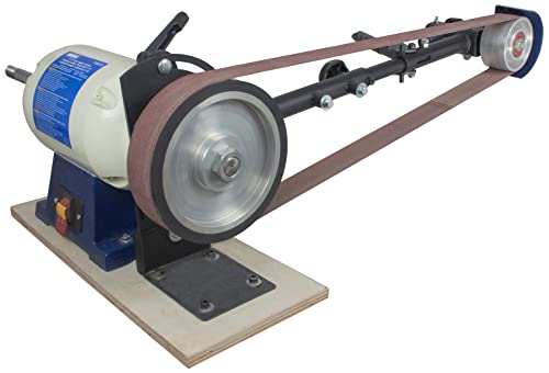 RIKON 2"x72" Knife Belt Sander/Buffer | Excellent for a wide variety of applications including sanding, grinding and making knives with 1 HP Motor and Adjustable Sanding Belt Arm