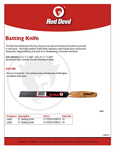 Red Devil 8 In. Batting Knife