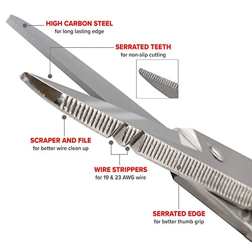 Jameson 32-41NS Electrician Splicer Scissors with Snip Grip Ergonomic Handle
