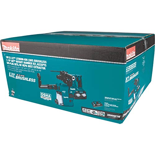 Makita 18V (X2 36V) LXT Lithium-Ion Brushless Cordless 1-1/8" AVT Rotary Hammer, accepts SDS-PLUS bits