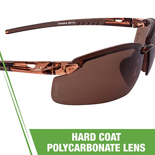 Radians ES5 Bifocal Safety Eyewear Crystal Brown Frame HD Brown Lens 1.5 Diopter