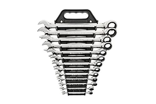 GEARWRENCH 13-Piece 72-Tooth 12 Point Ratcheting Combination SAE Wrench Set