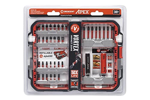 Crescent 38-Piece APEX 1/4 Inch Impact Driver Bit Set