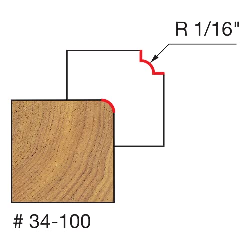 Freud 1/16-Inch Radius Rounding Over Bit with 1/4-Inch Shank