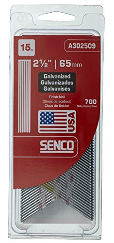 Senco 15 Gauge x 2-1/2 In. Electro Galvanized Brad Nails