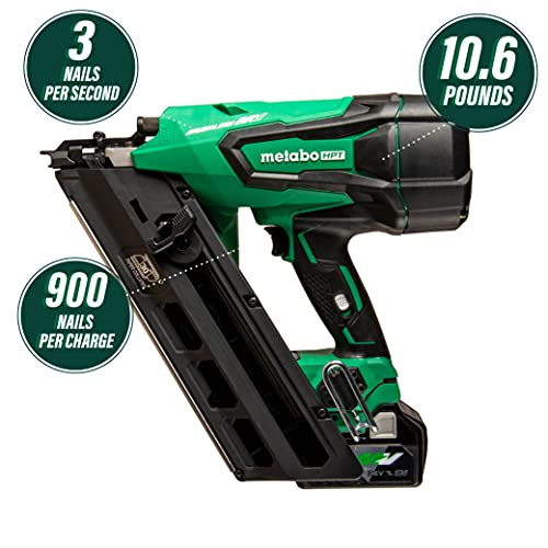 Metabo HPT 36V Multi-Volt Cordless Paper Strip Framing Nailer with Battery and Charger