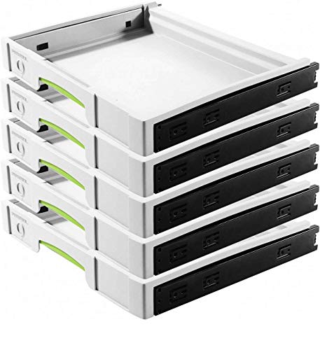 Festool SYS-AZ Drawer Set Systainer Organizer (5 Drawer Set)