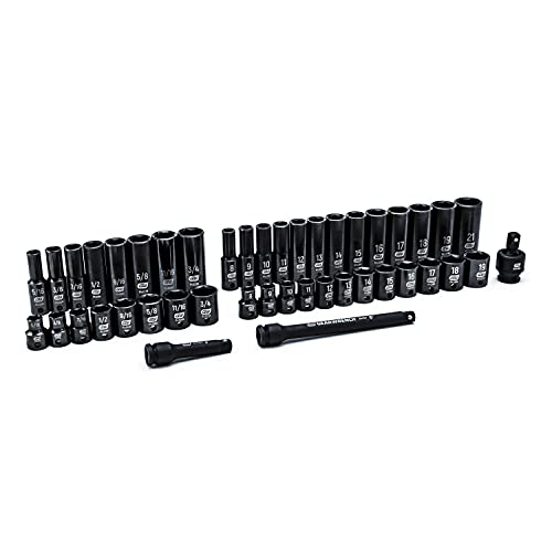 GEARWRENCH 44-Piece 3/8in Drive 6-Point Standard & Deep Impact SAE/Metric Socket Set
