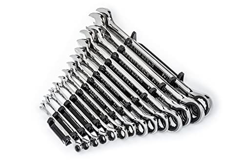 GEARWRENCH 14-Piece 90T 12 Point SAE Combination Ratcheting Wrench Set