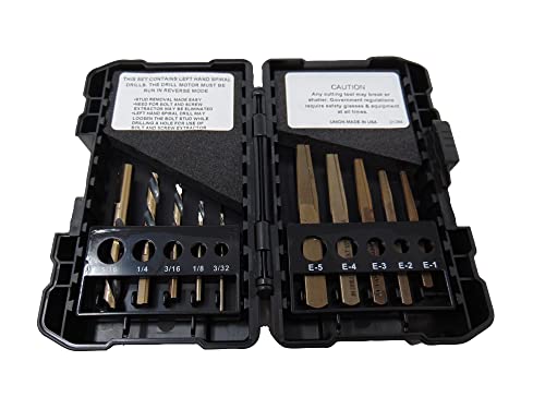 Norseman (35484) 10 Piece 3/32" to 5/16" and E-1 to E-5 Bolt Remover Set