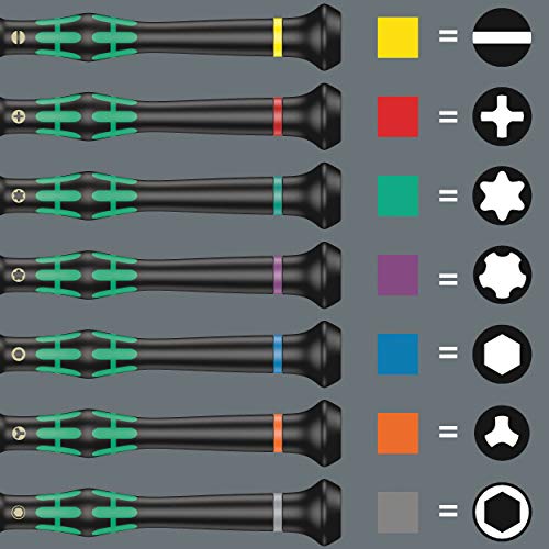 Wera Tools 73675 Kraftform Micro Precision Screwdriver Set, 12 Pieces