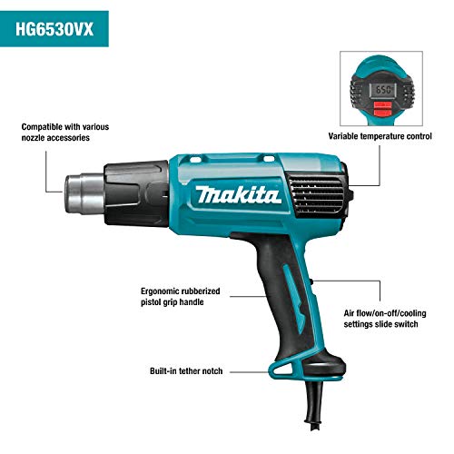 Makita Variable Temperature Heat Gun Kit with LCD Digital Display