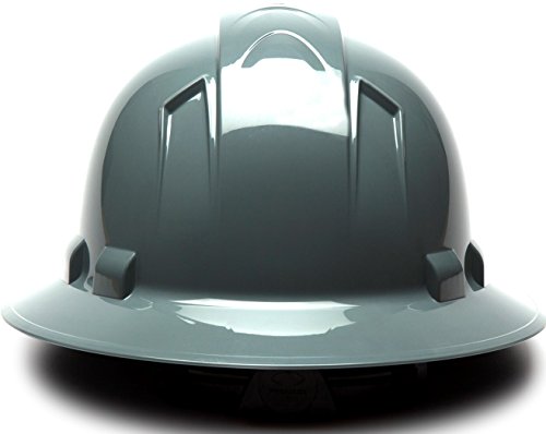 Pyramex Ridgeline Full Brim Hard Hat, 4-Point Ratchet Suspension