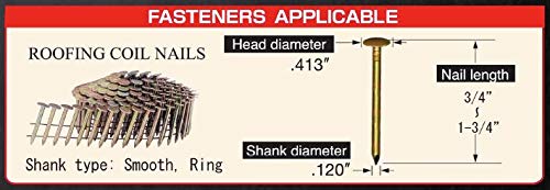 MAX USA SuperRoofer️ Roofing Coil Nailer up to 1-3/4 In.