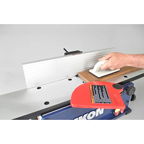 RIKON 8 In. Benchtop Jointer with a 6-Row Helical-Style Cutter Head with 16 Carbide, 2-Edge Insert Cutters