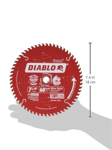 Freud D0760A 7-1/4-Inch 60T Diablo Ultra Finish Work Table Saw Blade