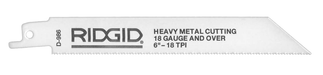 Model D-987 RIDGID Sheet Steel & Steel Pipe 6" (150mm) Reciprocating Saw Blade - 24 Teeth Per in. - 5 Pack