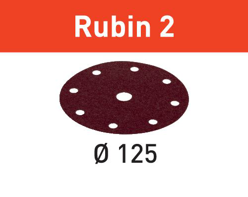 Festool Rubin 2 P120 Grit 5-Inch (125mm) Diameter Abrasive Sanding Discs (Pack of 50)