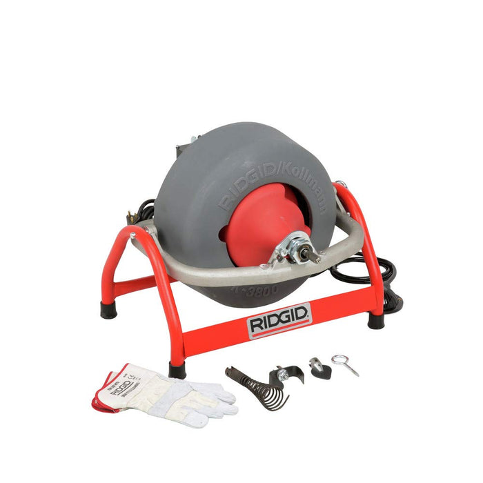 RIDGID 53117 K-3800 W/C-32 Drum Machine For 3/4" To 4" Drain Lines, with C-32 3/8" x 75'. Inner Core Cable & Tool Set, 115V