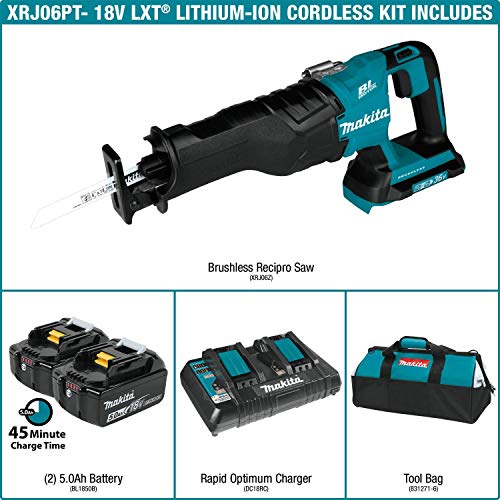 Makita 18V LXT Lithium-Ion Brushless Cordless Recipro Saw Kit (5.0Ah)