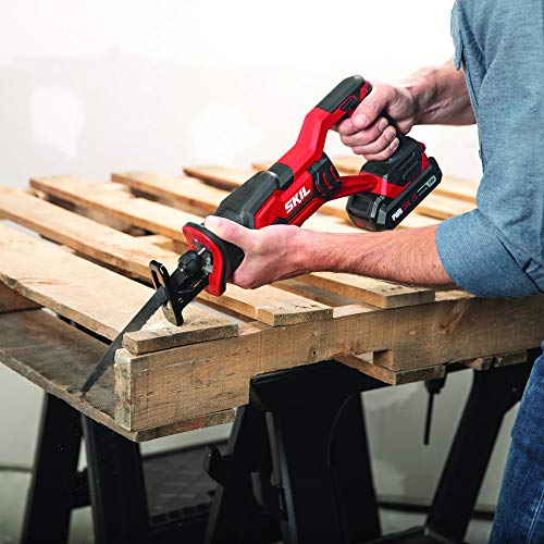 SKIL PWR CORE 20️ 20V 4-Tool Combo Kit: Drill Driver, Impact Driver, Reciprocating Saw & Spotlight