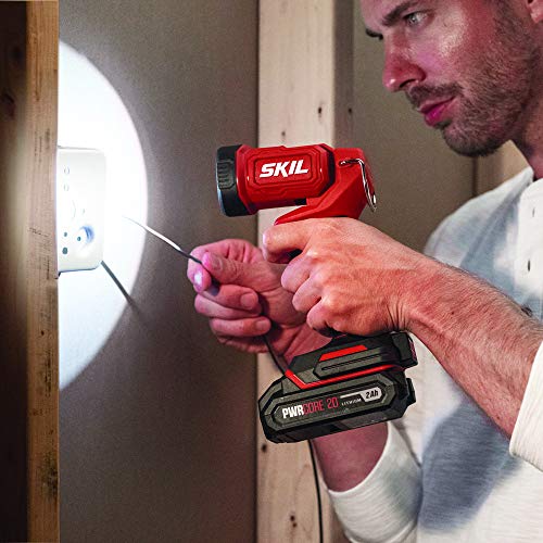 SKIL PWR CORE 20️ 20V 4-Tool Combo Kit: Drill Driver, Impact Driver, Reciprocating Saw & Spotlight