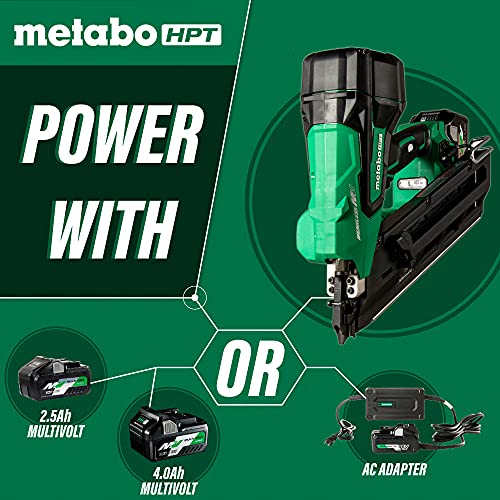 Metabo HPT 36V Multi-Volt Cordless Paper Strip Framing Nailer with Battery and Charger