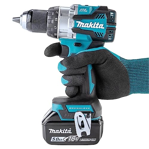 Makita 18V LXT Lithium-Ion Compact Brushless Cordless 1/2" Hammer Driver-Drill Kit (5.0Ah)