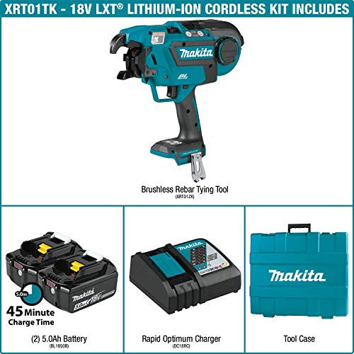 Makita 18V LXT Lithium-Ion Brushless Cordless Rebar Tying Tool Kit (5.0Ah)